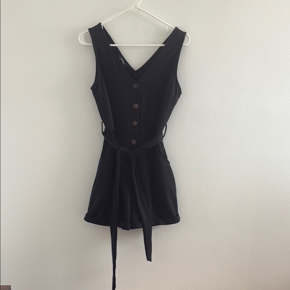 Black Sleeveless Romper